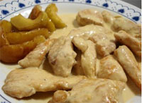Pollo a la crema (receta econ�mica)