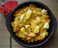 Arroz con Pollo al Azafrn 