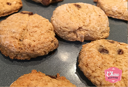 Galletitas con chispas de chocolate sin lactosa