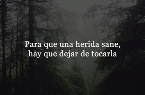 Para que una herida sane...