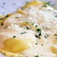 Ravioles con salsa Cuatro Quesos