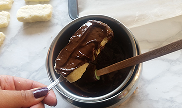 Barritas de coco y chocolate (receta vegana)