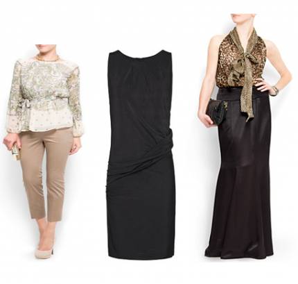 Ejemplo de prendas a usar con figura tipo reloj de arena